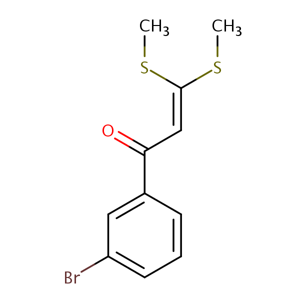 Structural image of 1-(3-Bromophenyl)-3,3-bis(methylsulfanyl)prop-2-en-1-one
