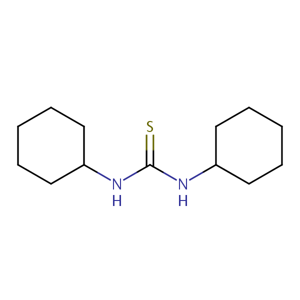 Structural image of N,N'-Dicyclohexylthiourea