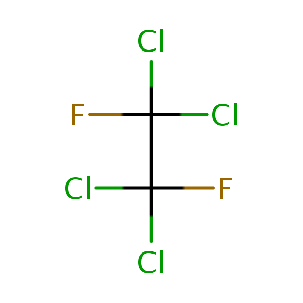 Structural image of 1,2-Difluoro-1,1,2,2-tetrachloroethane