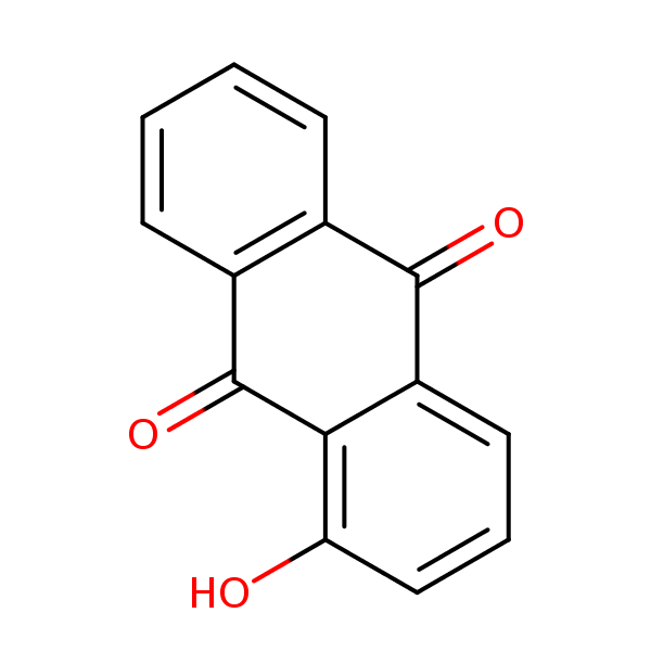 Structural image of 1-Hydroxyanthraquinone