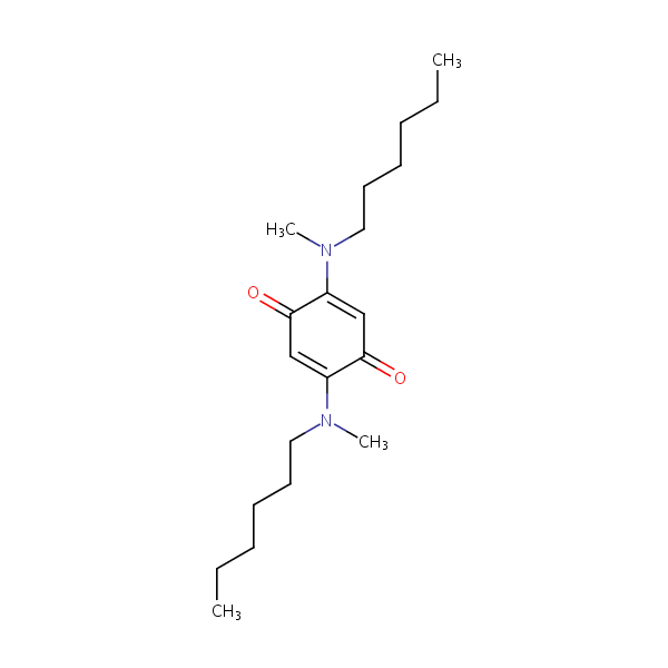 Structural image of 2,5-Bis[hexyl(methyl)amino]cyclohexa-2,5-diene-1,4-dione