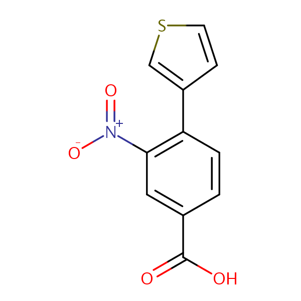 Structural image of 3-Nitro-4-(thiophen-3-yl)benzoic acid
