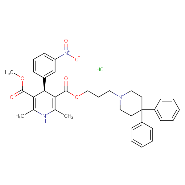 Structural image of Dexniguldipine hydrochloride