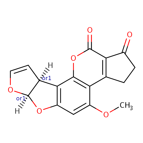 Structural image of (+/-)-Aflatoxin B1