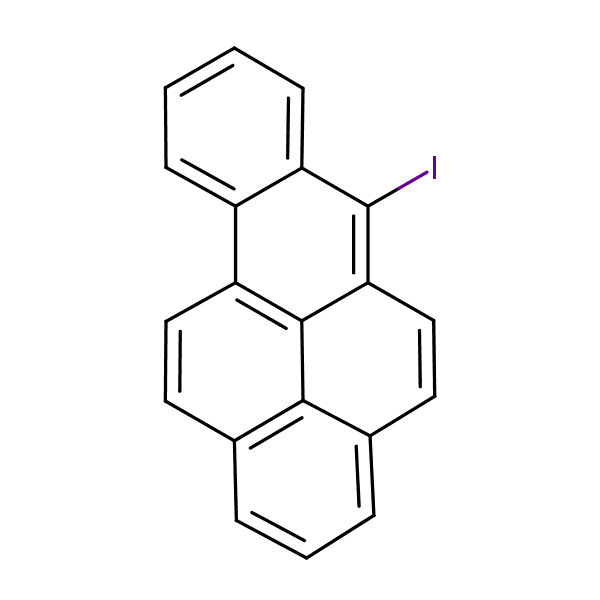 Structural image of Benzo(a)pyrene, 6-iodo-