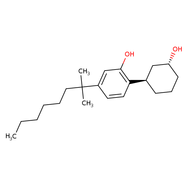 Structural image of rel-5-(1,1-Dimethylheptyl)-2-[(1R,3R)-3-hydroxycyclohexyl]phenol