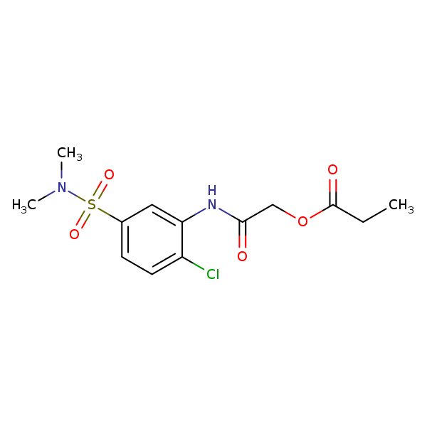 Structural image of [2-[2-chloro-5-(dimethylsulfamoyl)anilino]-2-oxoethyl] propanoate