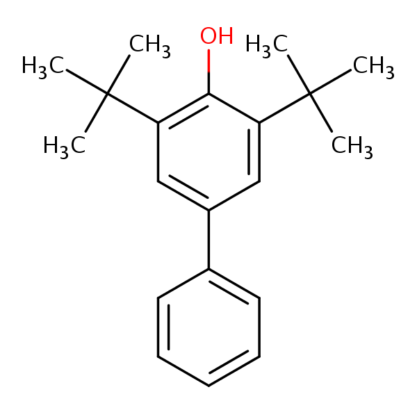 Structural image of [1,1'-Biphenyl]-4-ol, 3,5-bis(1,1-dimeth...