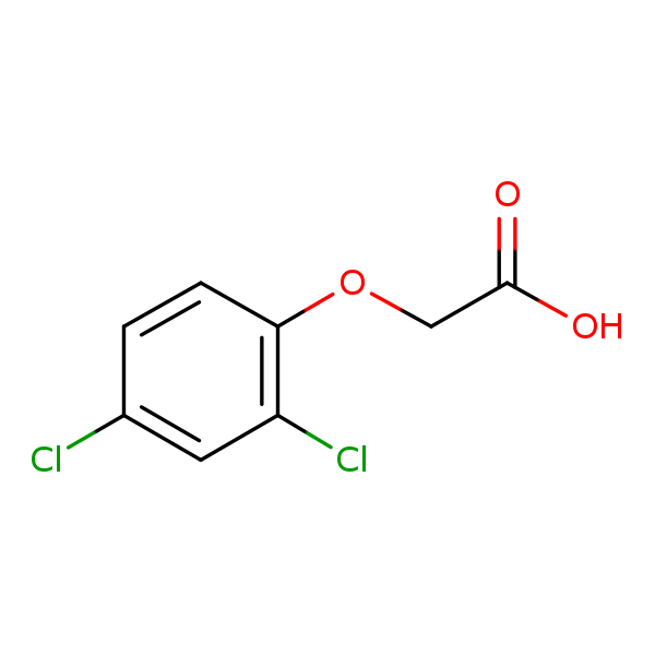 Structural image of 2,4-Dichlorophenoxyacetic acid