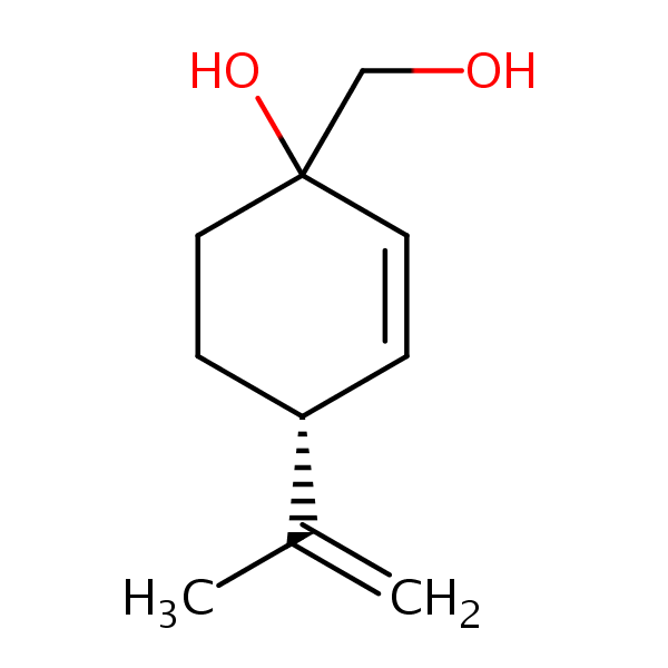 Structural image of (4R)-1-(Hydroxymethyl)-4-(prop-1-en-2-yl)cyclohex-2-en-1-ol