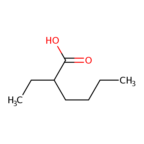 Structural image of 2-Ethylhexanoic acid