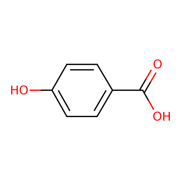 Structural image of 4-Hydroxybenzoic acid