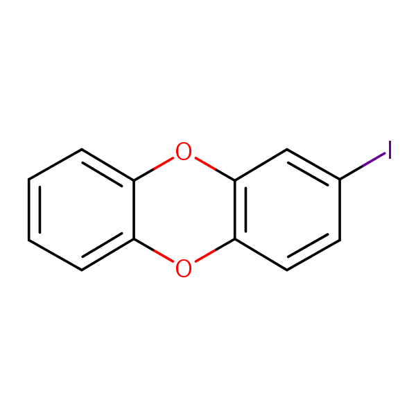 Structural image of 2-Monoiododibenzo-p-dioxin