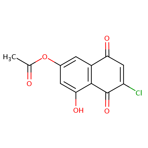 Structural image of 6-Chloro-4-hydroxy-5,8-dioxo-5,8-dihydronaphthalen-2-yl acetate