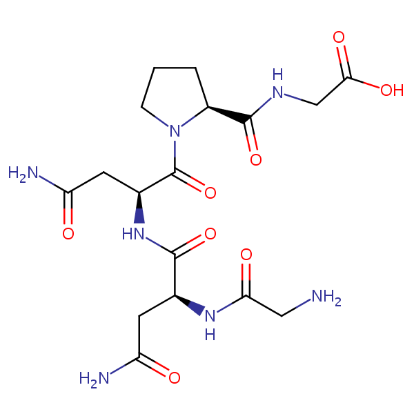 Structural image of Glycyl-L-asparaginyl-L-asparaginyl-L-prolylglycine