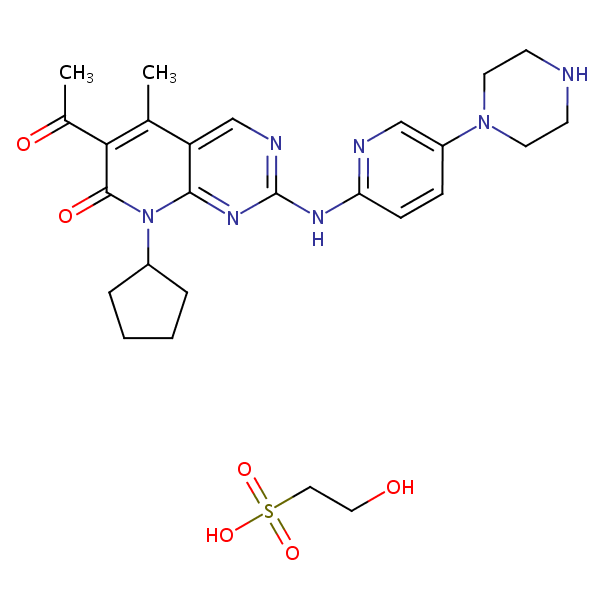 Structural image of Palbociclib Isethionate