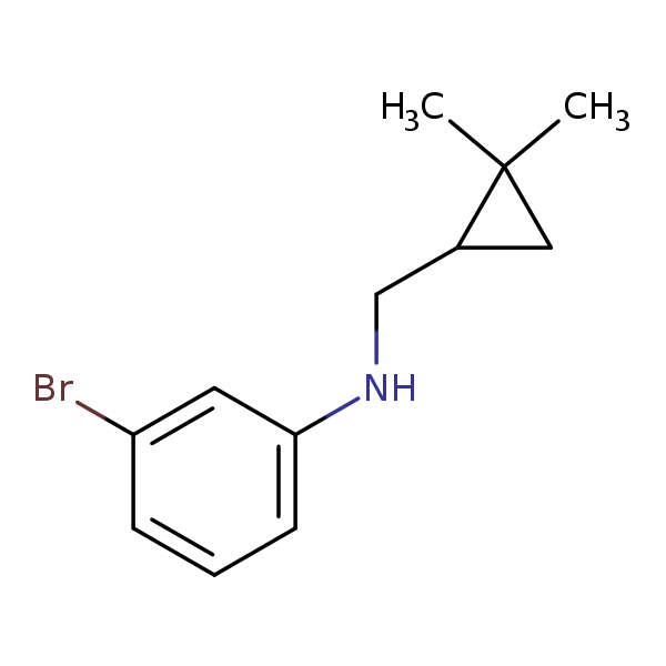 Structural image of Benzenamine, 3-bromo-N-[(2,2-dimethylcyclopropyl)methyl]-