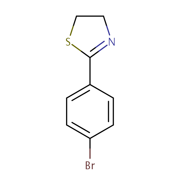 Structural image of Thiazole, 4,5-dihydro-2-(4-bromophenyl)-
