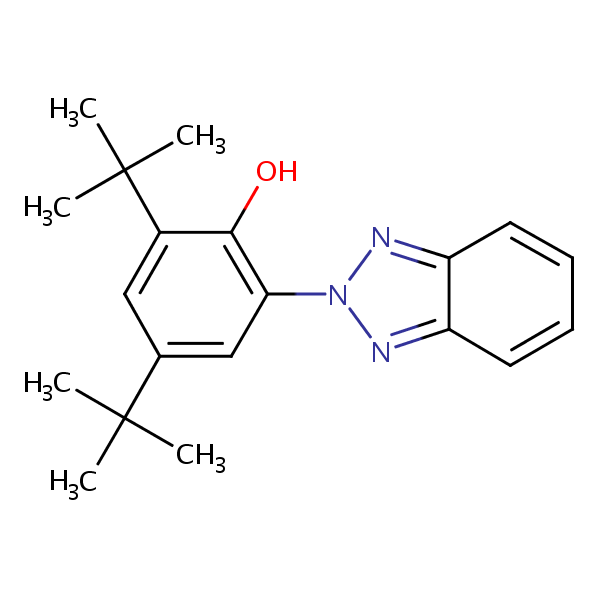Structural image of 2-(2'-Hydroxy-3',5'-di-tert-butylphenyl)...