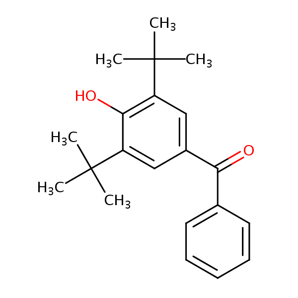 Structural image of Methanone, [3,5-bis(1,1-dimethylethyl)-4-hydroxyphenyl]phenyl-