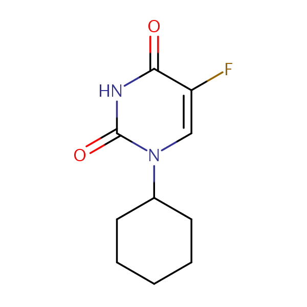 Structural image of 1-Cyclohexyl-5-fluoropyrimidine-2,4(1H,3H)-dione