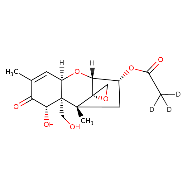 Structural image of (3beta,7alpha)-7,15-Dihydroxy-8-oxo-12,13-epoxytrichothec-9-en-3-yl (~2~H_3_)acetate