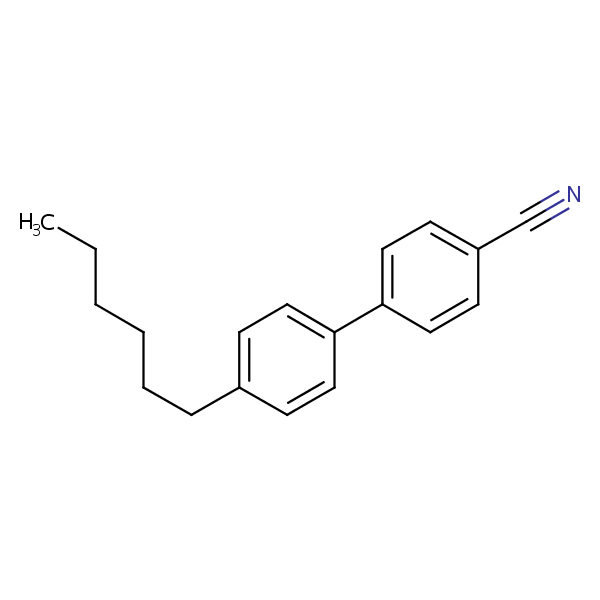 Structural image of 4-Hexyl-4'-cyanobiphenyl