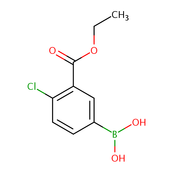 Structural image of [4-Chloro-3-(ethoxycarbonyl)phenyl]boronic acid