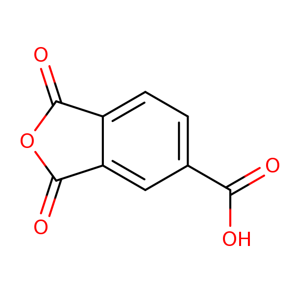 Structural image of Trimellitic anhydride
