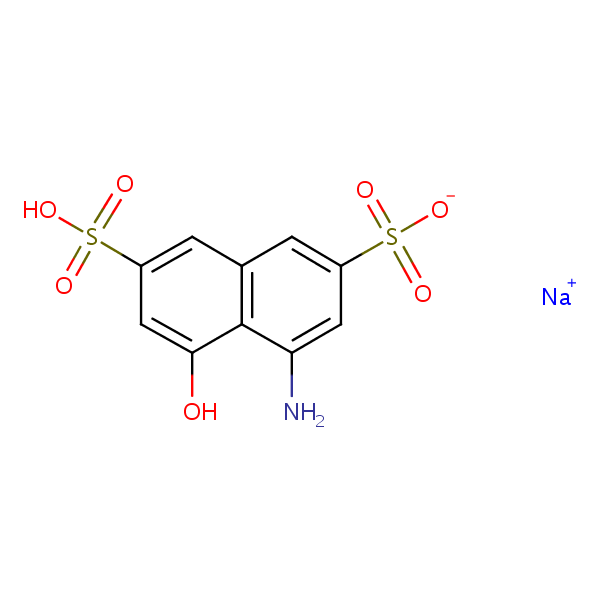 Structural image of 4-Amino-5-hydroxy-2,7-naphthalenedisulfonic acid monosodium salt