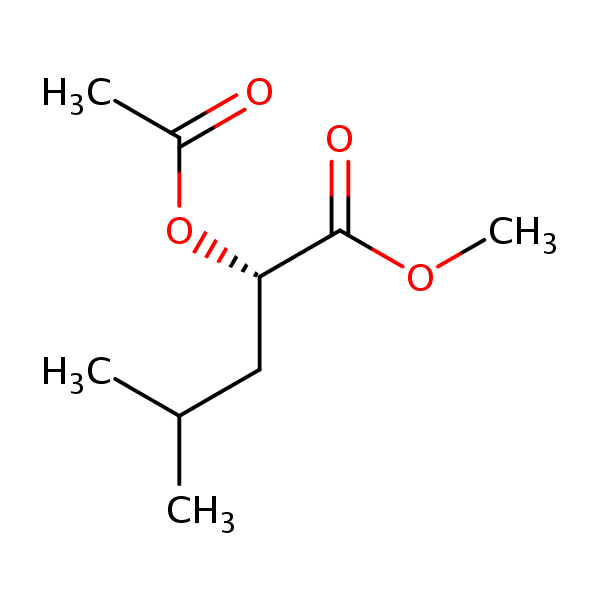Structural image of Methyl (2S)-2-(acetyloxy)-4-methylpentanoate